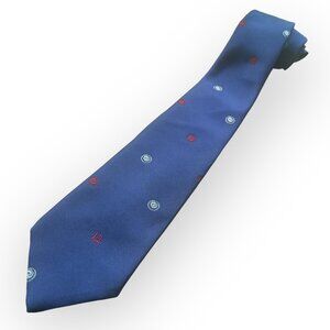 Christian Dior Red White and Blue Silk Blend Tie